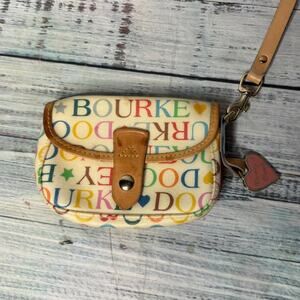 Dooney & Bourke Rainbow Logo Wristlet Bag Vintage Multicolor Monogram